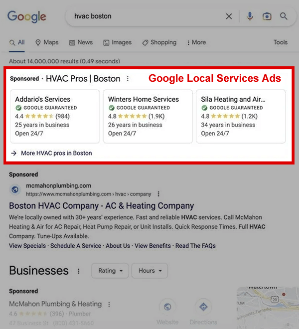 Google LSA (Local Service Ads)