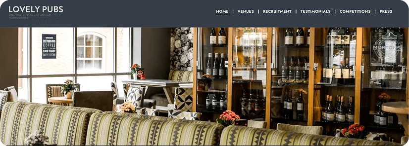 Website Examples: Lovely Pubs