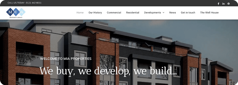 Website Examples: Mia Properties